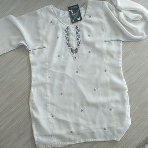 NWT Sequin TunicTop - White Multi